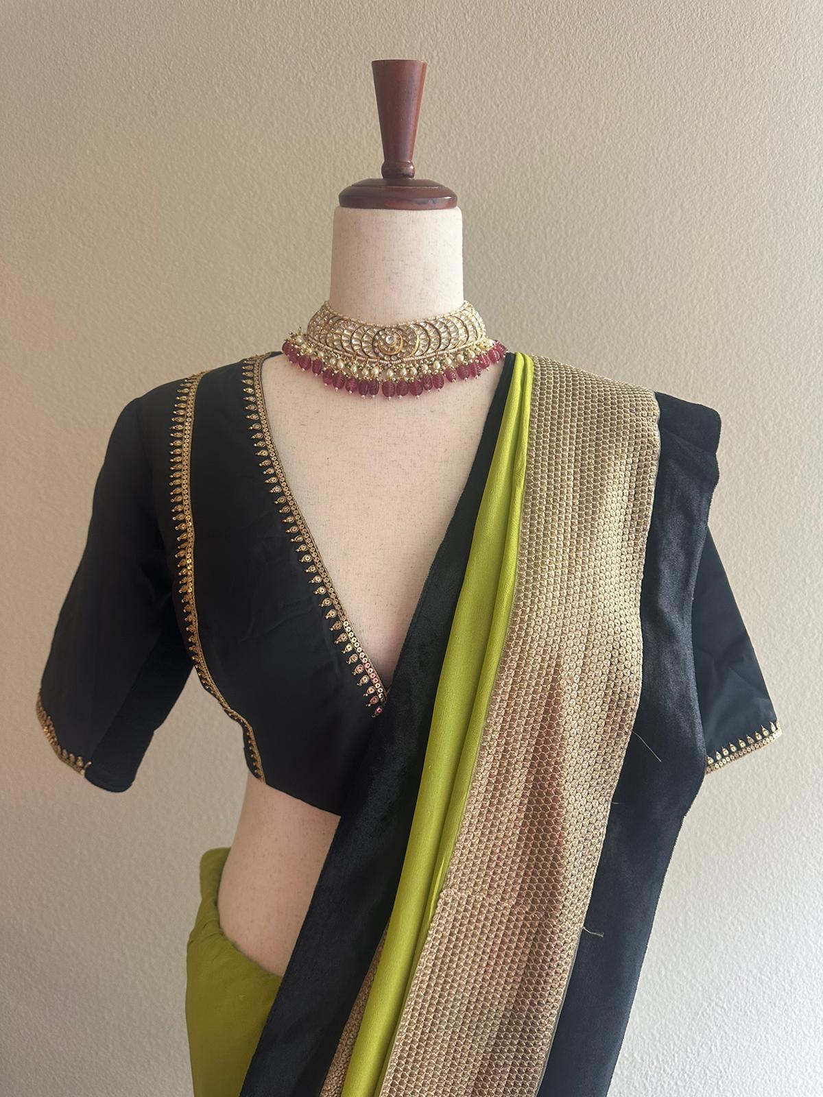 Neon Green | Chiffon Pre-Draped