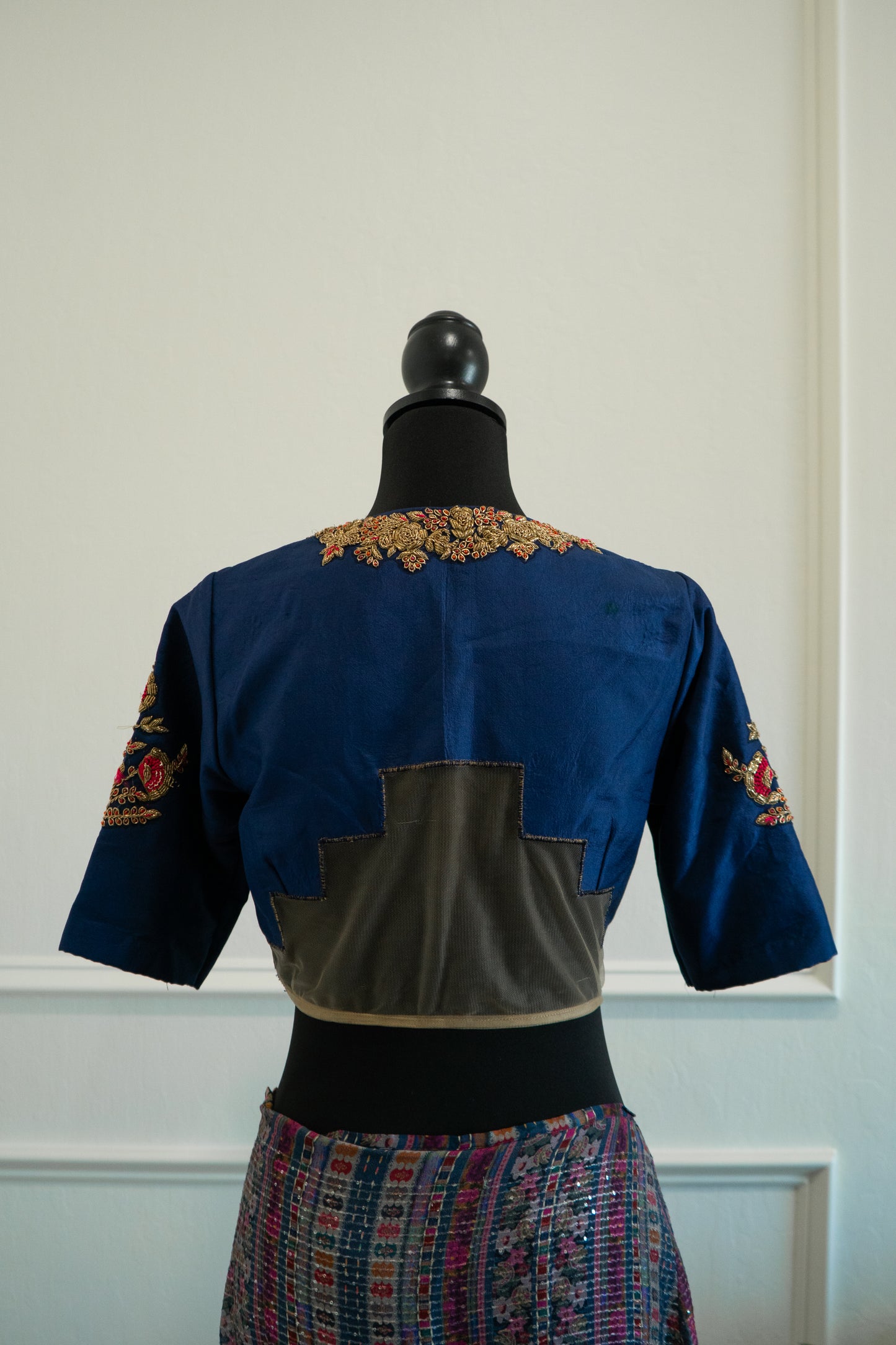 Navy Blue | Chiffon Pre-Draped