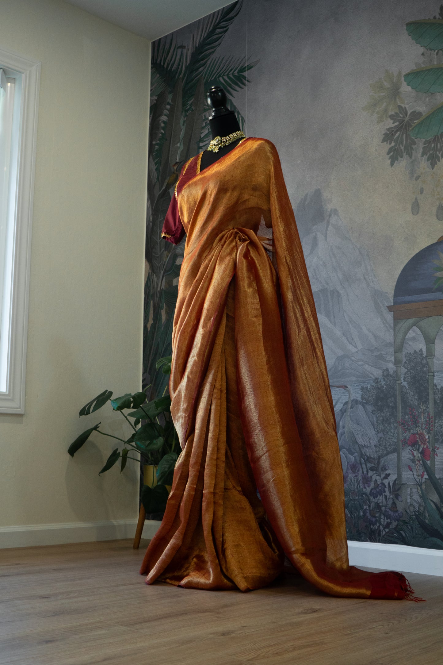 Red | Silk Tissue Self-Drape