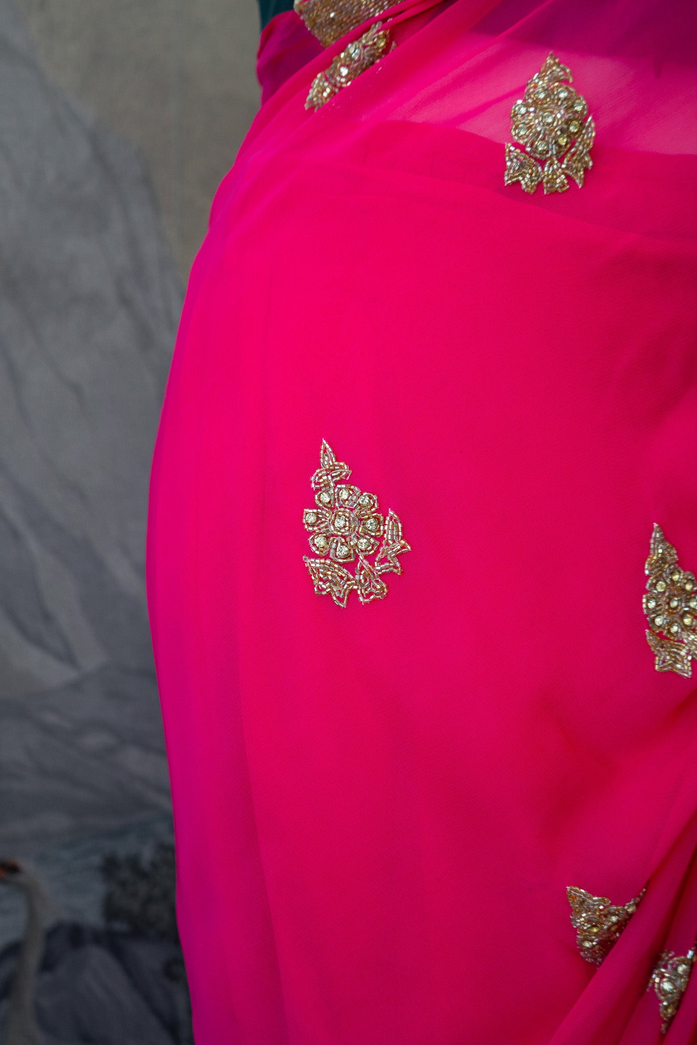 Pink | Georgette Pre-Draped