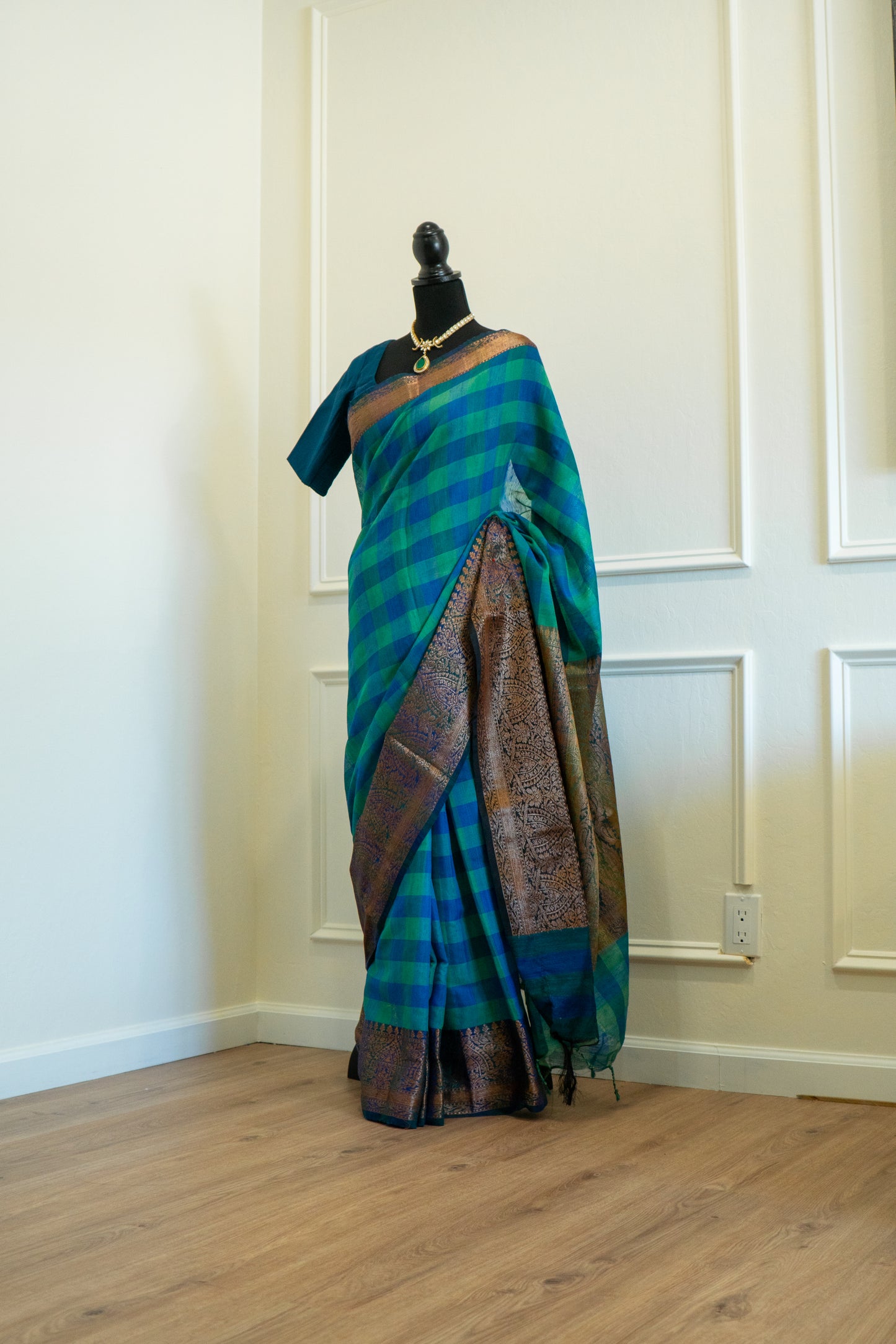Turquoise | Cotton Silk Self-Drape