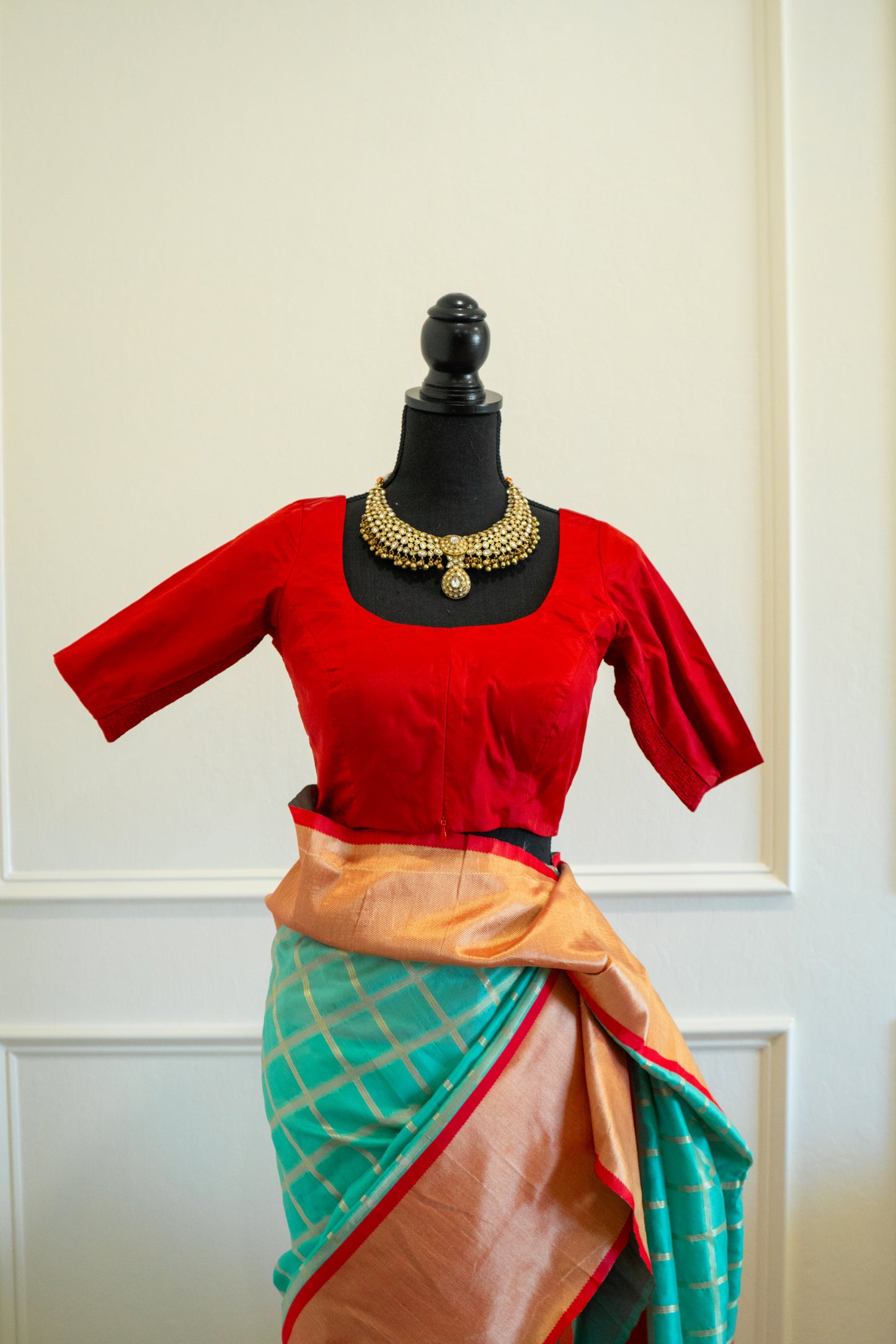 Mint | Raw Silk Pre-Draped