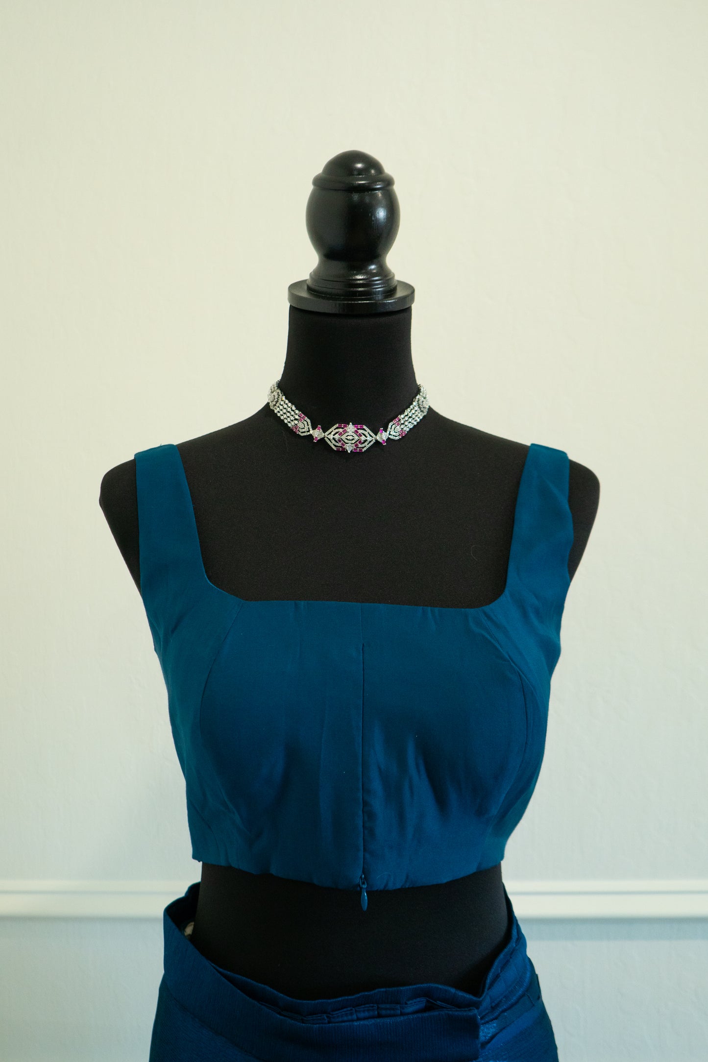 Teal | Crepe Chiffon Pre-Draped