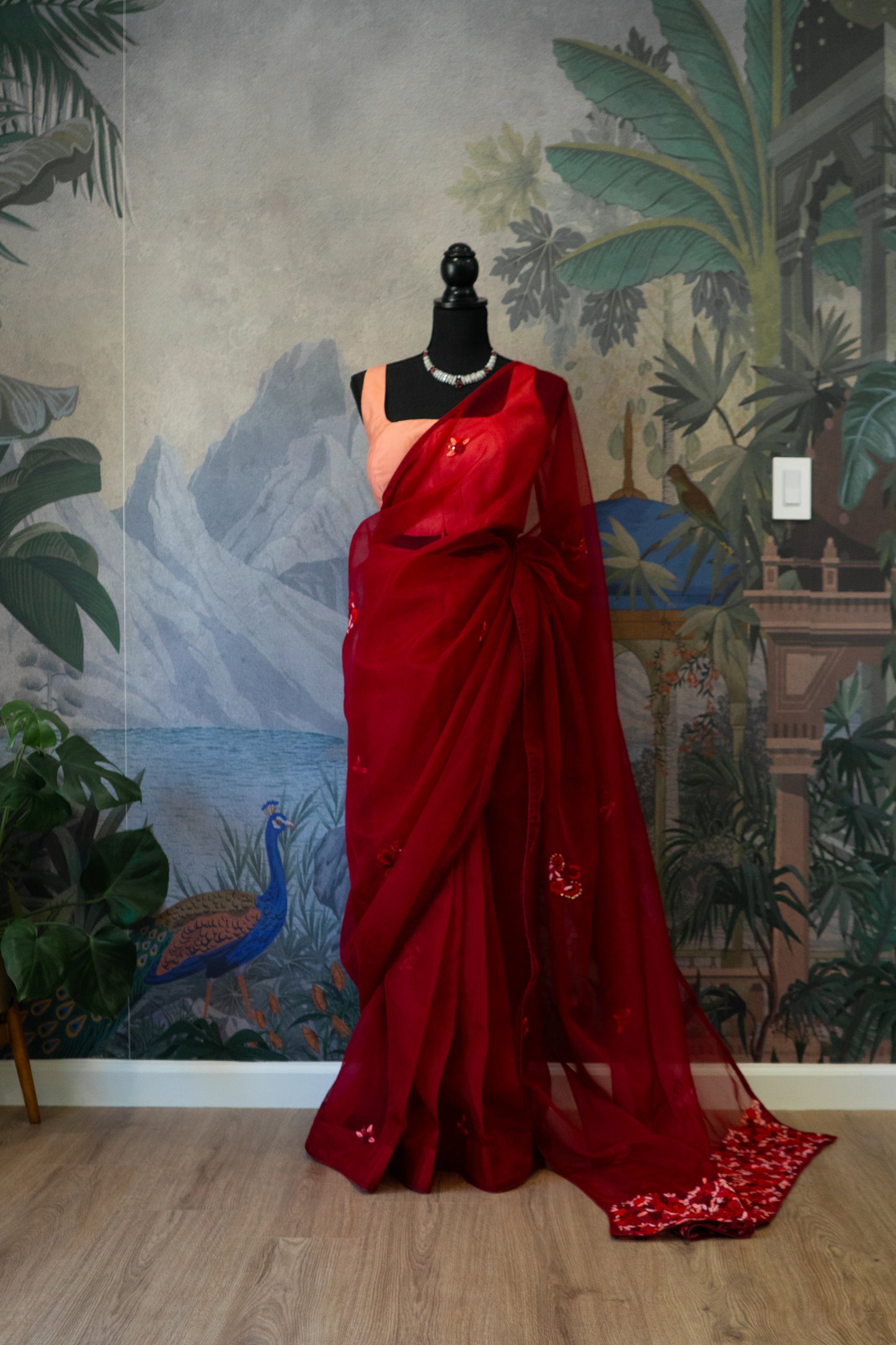 Red | Organza Self-Drape