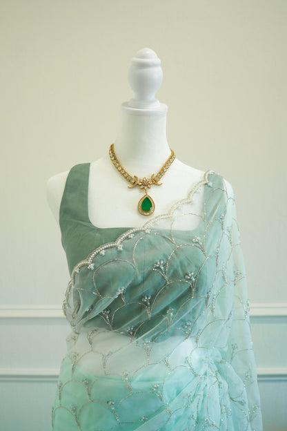 Cool Mint | Organza Pre-Draped