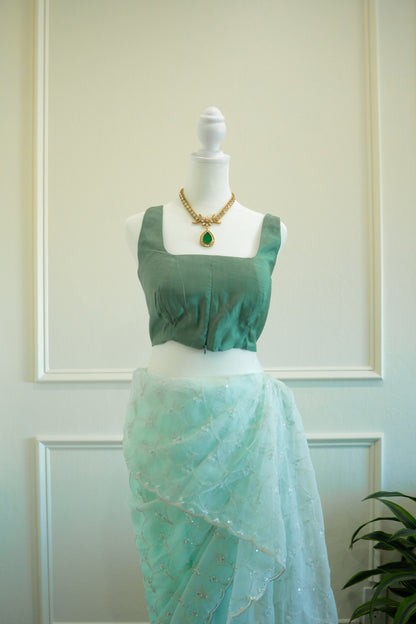 Cool Mint | Organza Pre-Draped