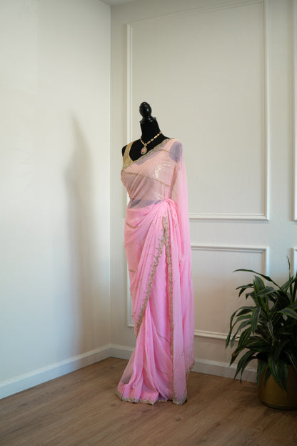 Candy Pink | Chiffon Pre-Draped