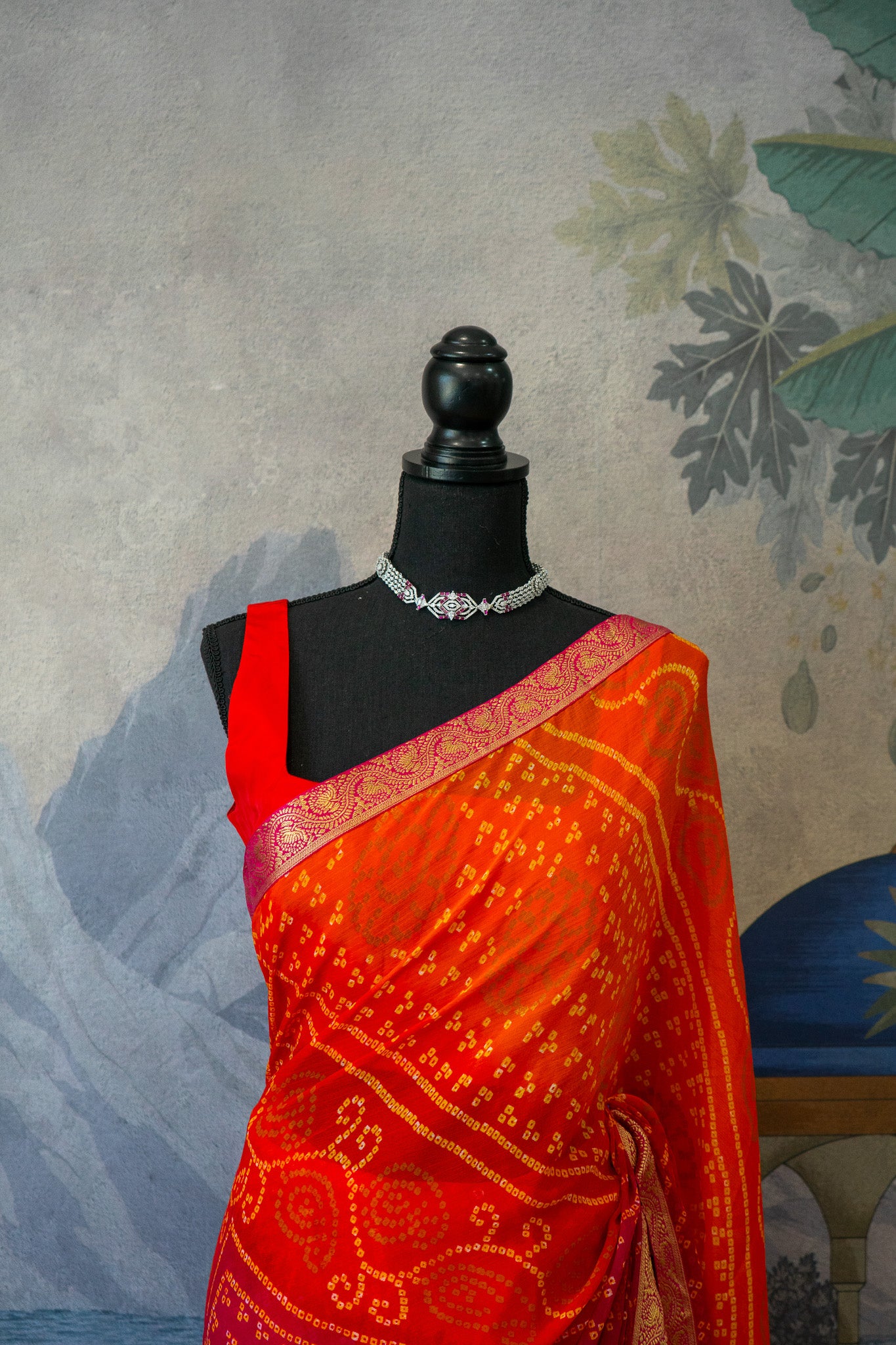 Vermilion | Bandhani Pre-Draped