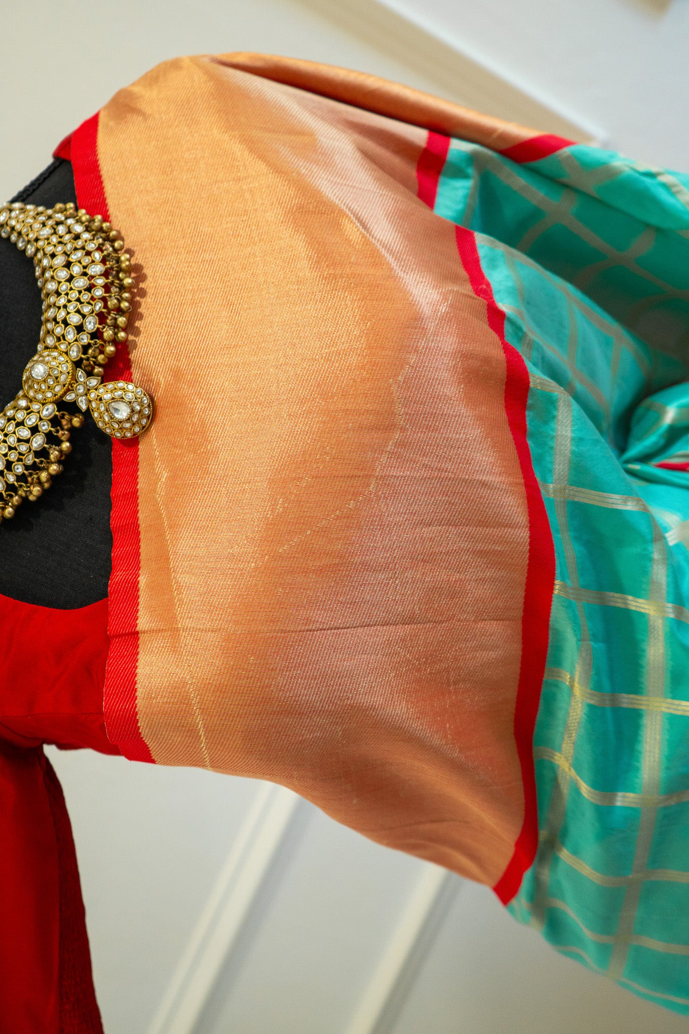 Mint | Raw Silk Pre-Draped