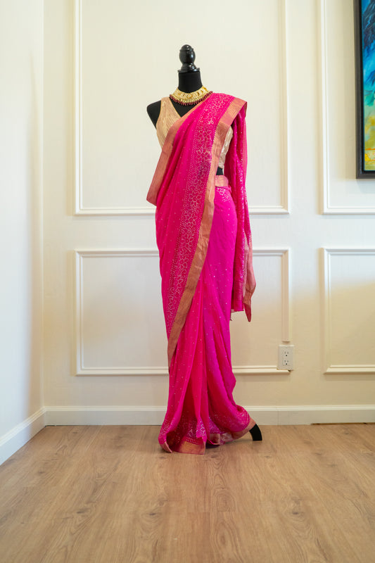 Pink | Chiffon Pre-Draped